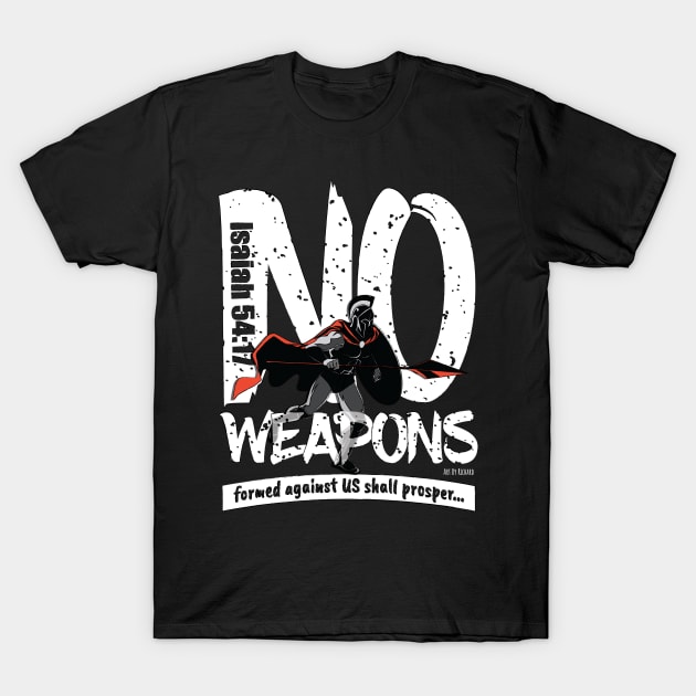 NO-WEAPONS soldier with a javelin T-Shirt by Richardramirez82